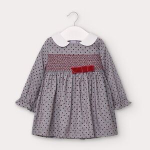 Size 24 months Mayoral Gray and Red Formal Kids Dress